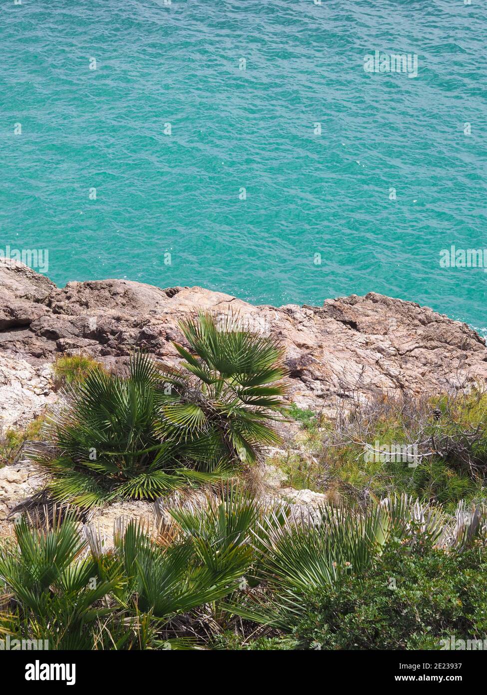 Una giornata estiva sulla costa spagnola Foto Stock