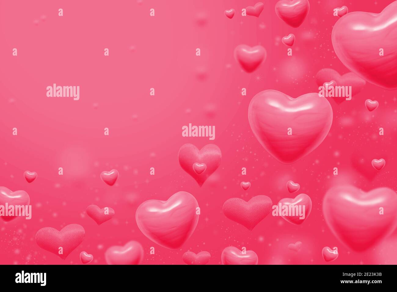 pink hearts sfondo astratto per valentines giorno biglietto di saluto Foto Stock