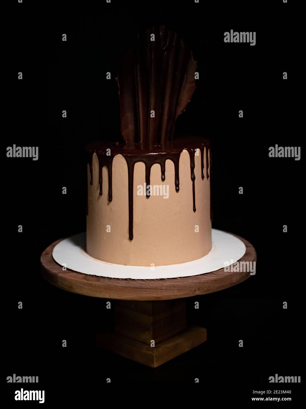 Torta Mocha con cioccolato alla ruffla Foto Stock