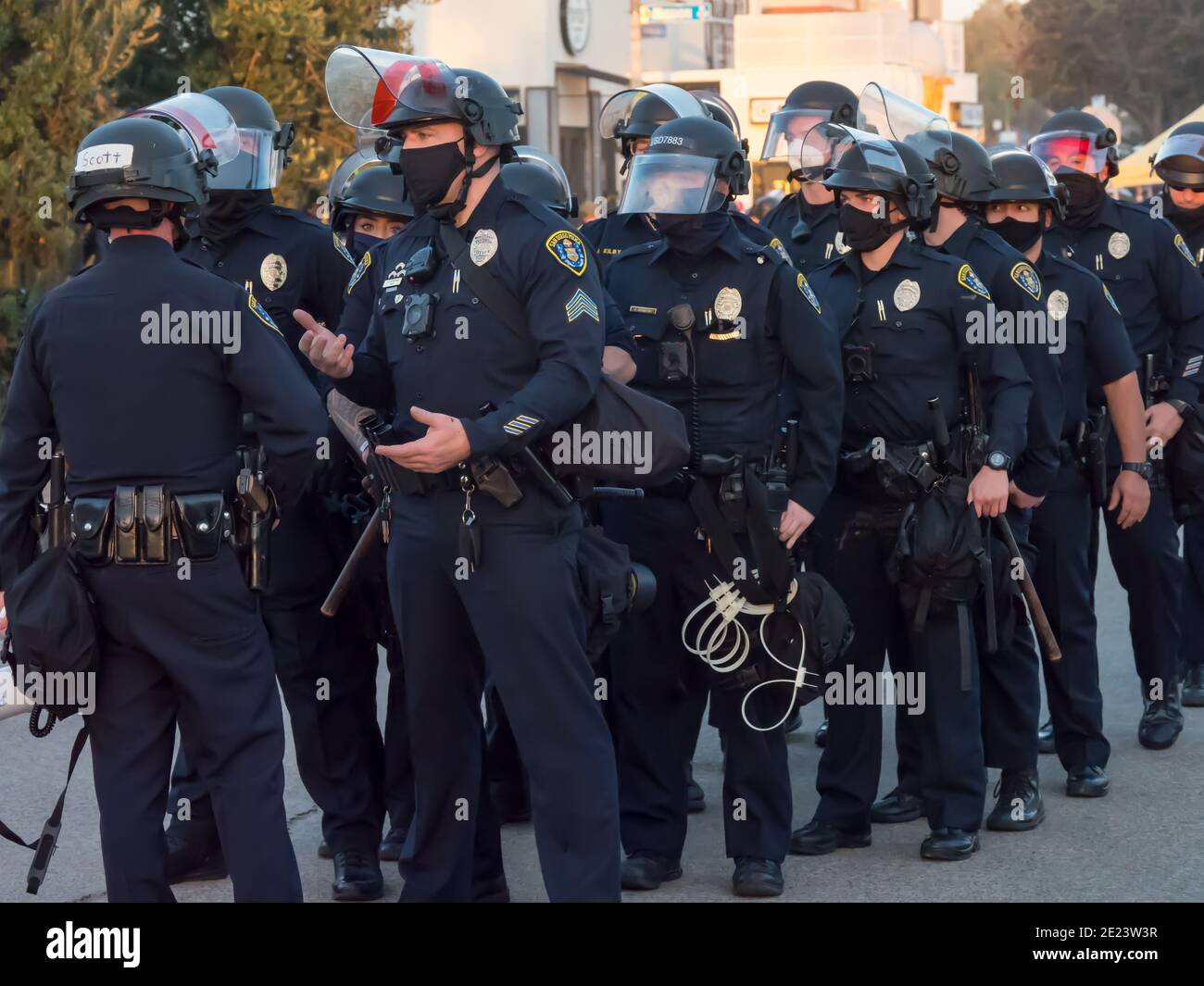 9 gennaio 2021 pro Trump rally riot Patriot marzo a Pacific Beach, San Diego, California Foto Stock