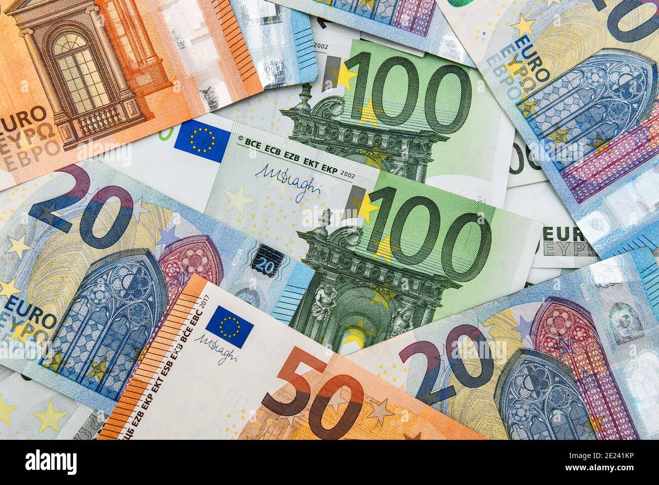 Eurocheine Geld Symbolfoto Foto Stock