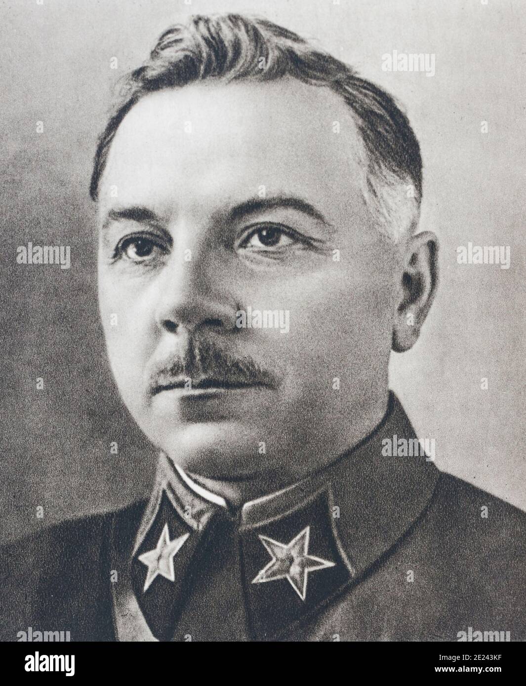 Klim Voroshilov è (1881 - 1969), era un prominente sovietica ufficiale militare e politico durante l'epoca di Stalin. Egli è stato uno dei cinque originali Marescialli Foto Stock