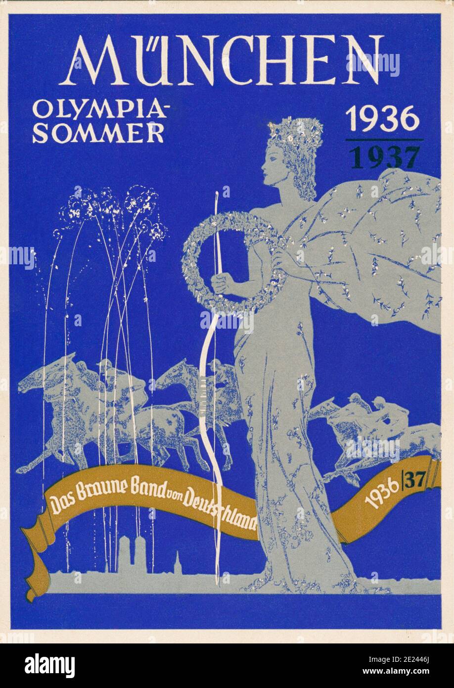 Le Olimpiadi estive del 1936, ufficialmente conosciute come i Giochi della XI Olympiade (in tedesco: Spiele der XI. Olympiade), è stato un evento internazionale multisport Foto Stock
