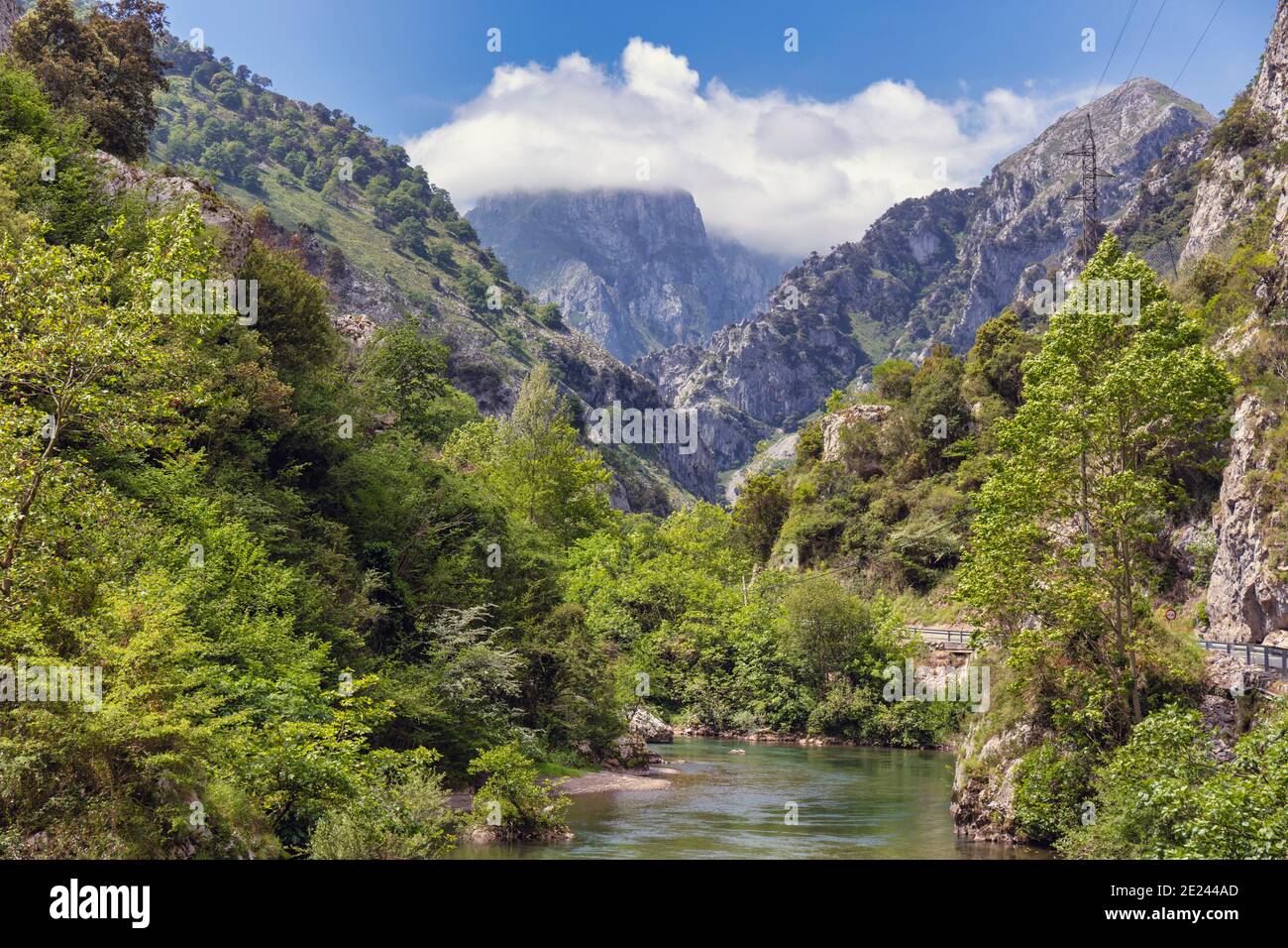 Tipico paesaggio montano, Asturie, Spagna. Foto Stock