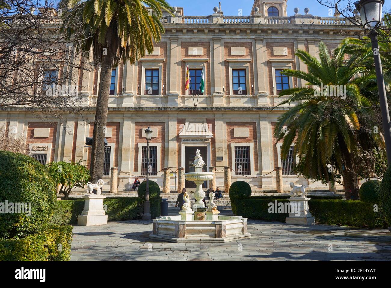 Siviglia, Andalusia, Spagna, Europa. Archivio Generale delle Indie (Archivio Generale de Indias) Foto Stock