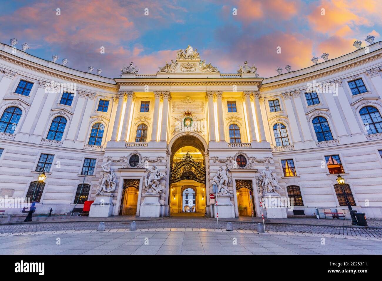 Vienna, Austria. Hofburg Palace Habsburg, Ala di San Michaels. Foto Stock