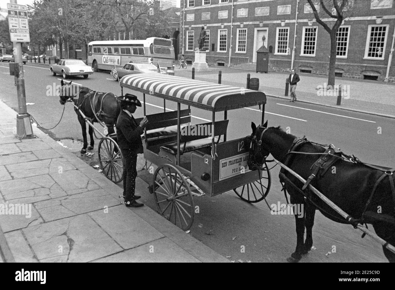 Street scene, quartiere storico, Philadelphia, Stati Uniti, 1976 Foto Stock