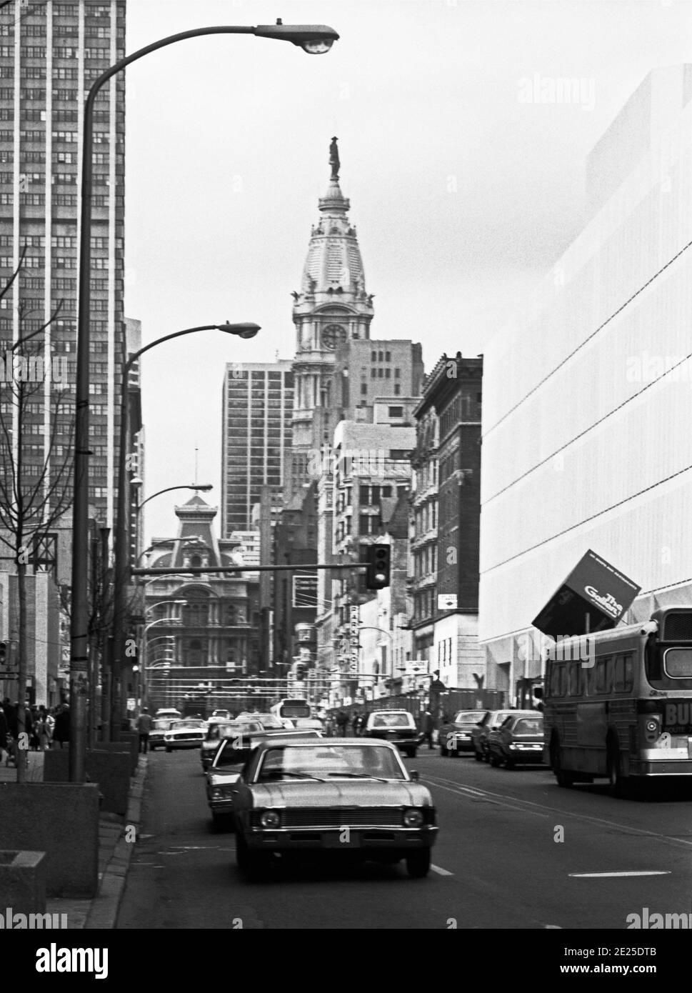 Paesaggio della città. Philadelphia, Stati Uniti, 1976 Foto Stock