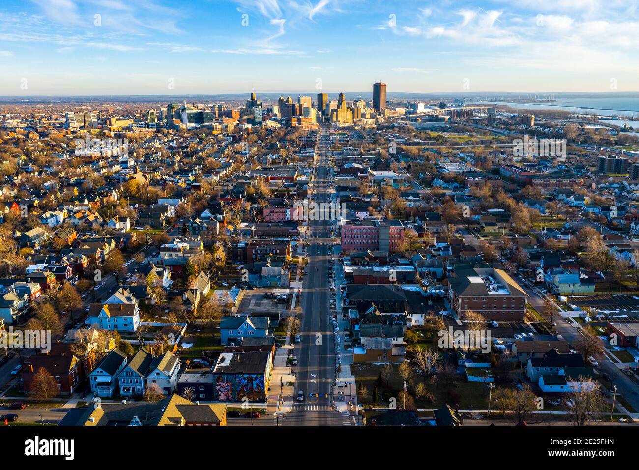 Skyline, Buffalo, NY, Stati Uniti Foto Stock