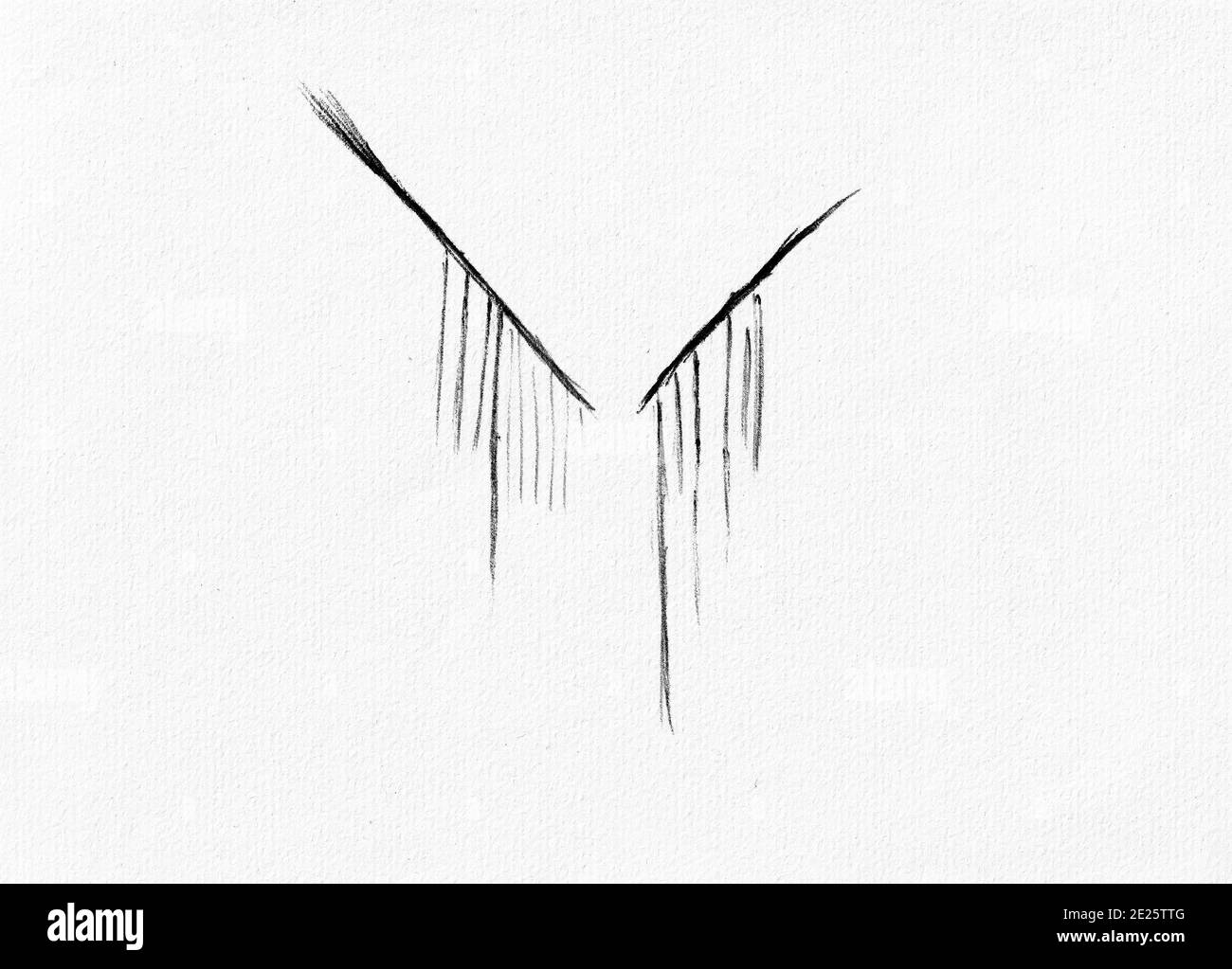 Città del Capo Sud Africa - 13-08-2019 Illustrazione stile inchiostro. Pensiero che provoca pattern lineari. Foto Stock