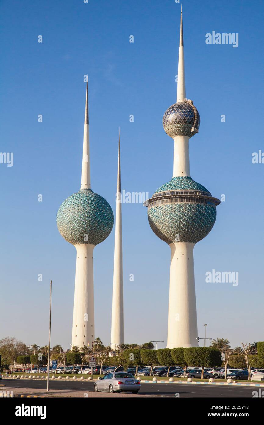 Il Kuwait Kuwait City, Kuwait Towers Foto Stock
