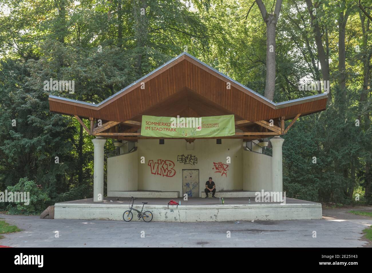 Musikpavillon, Stadtpark Steglitz, Steglitz, Steglitz-Zehlendorf, Berlino, Germania Foto Stock