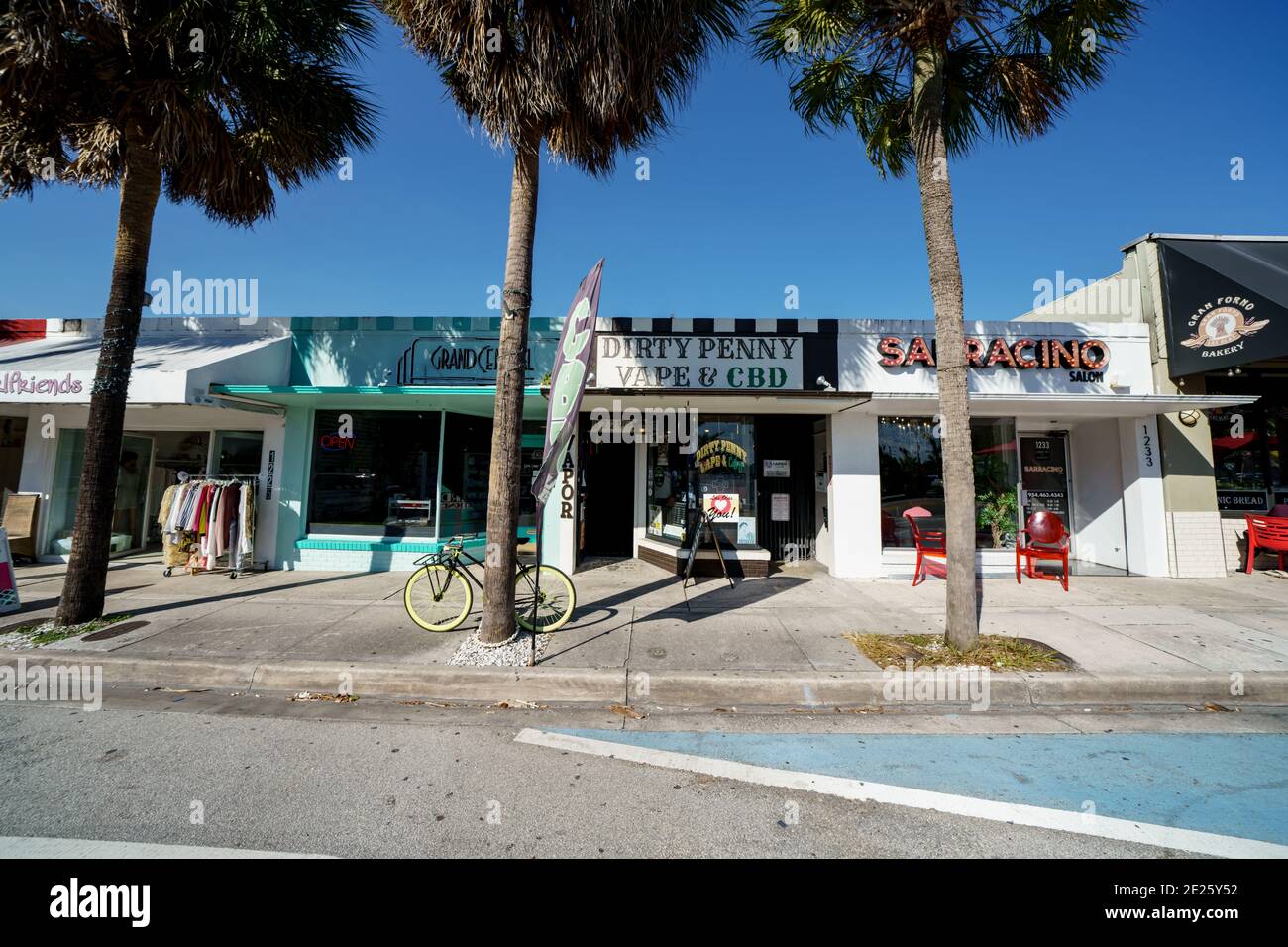 Negozi boutique nel centro di Las Olas, Fort Lauderdale, Florida Foto Stock