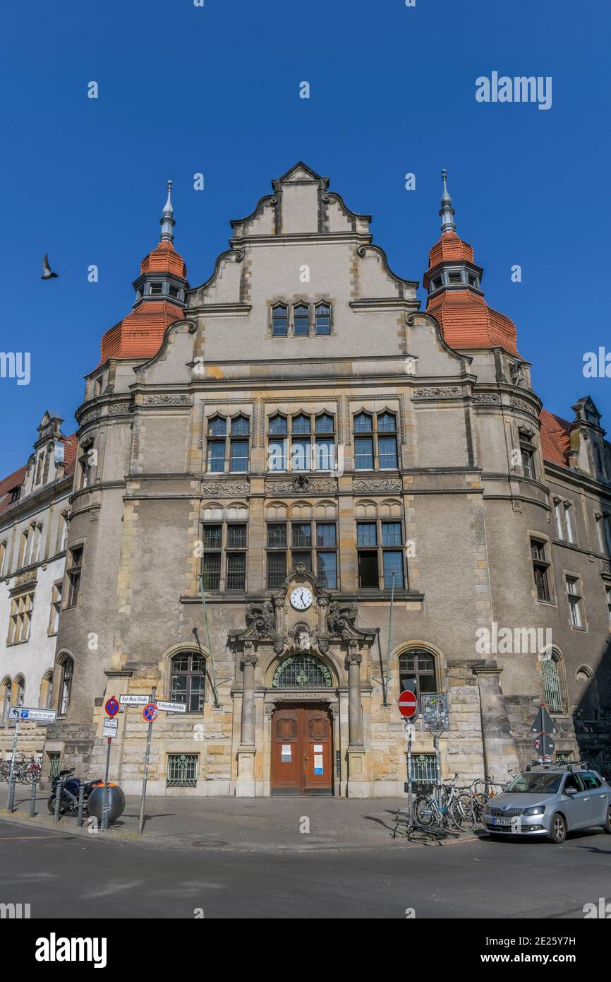 Amtsgericht Neukölln, Karl-Marx-Straße, Neukölln, Berlino, Germania Foto Stock