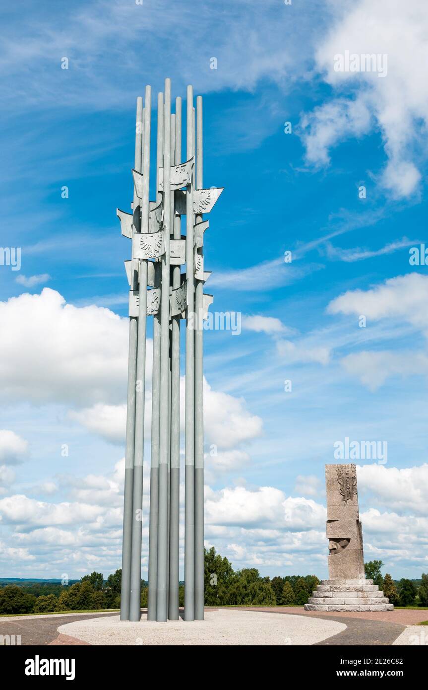 Monumento alla battaglia di Grunwald (1410), Grunwald, Polonia Foto Stock