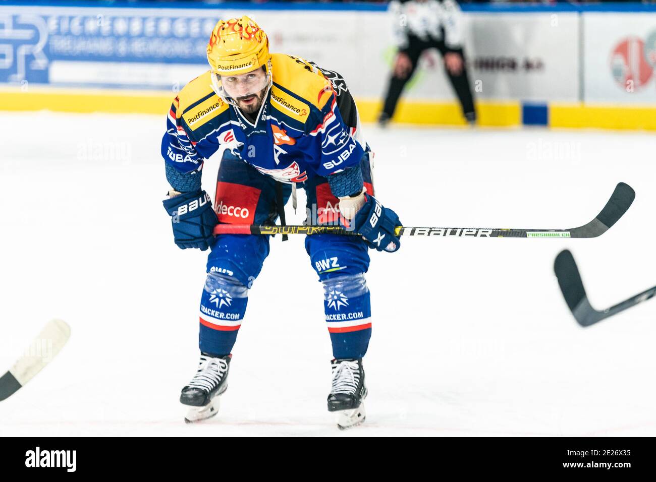 12 gennaio 2021, Zurigo, Hallenstadion, Lega Nazionale: ZSC Lions - HC Lugano, miglior marcatore Denis Hollenstein (ZSC) Credit: SPP Sport Press Photo. /Alamy Live News Foto Stock