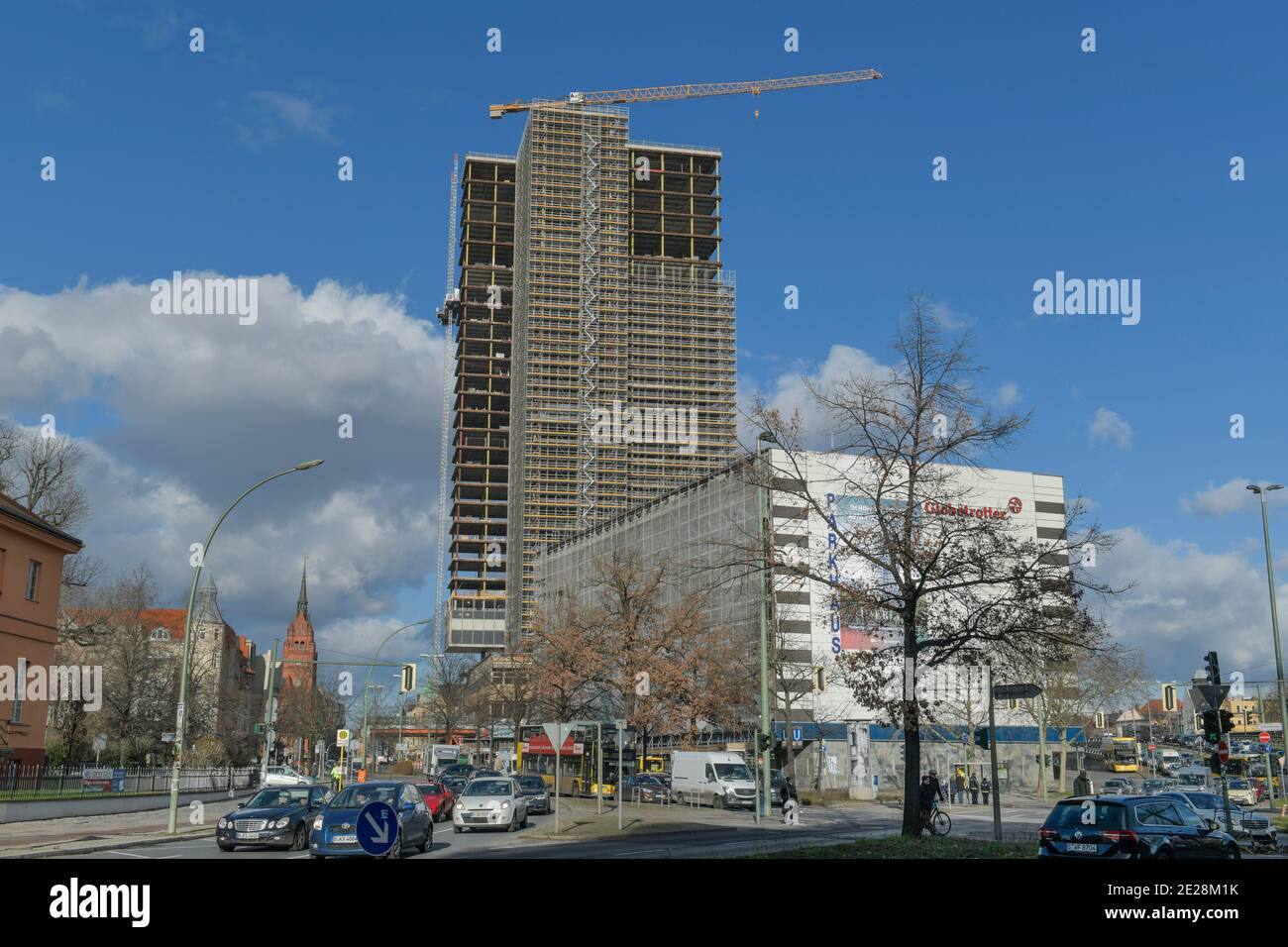 Baustelle Immobilie Überlin, Steglitzer Kreisel, Schloßstraße, Steglitz, Berlino, Germania Foto Stock