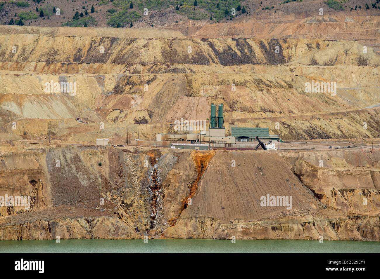 Berkeley Pit, Butte, Montana Foto Stock