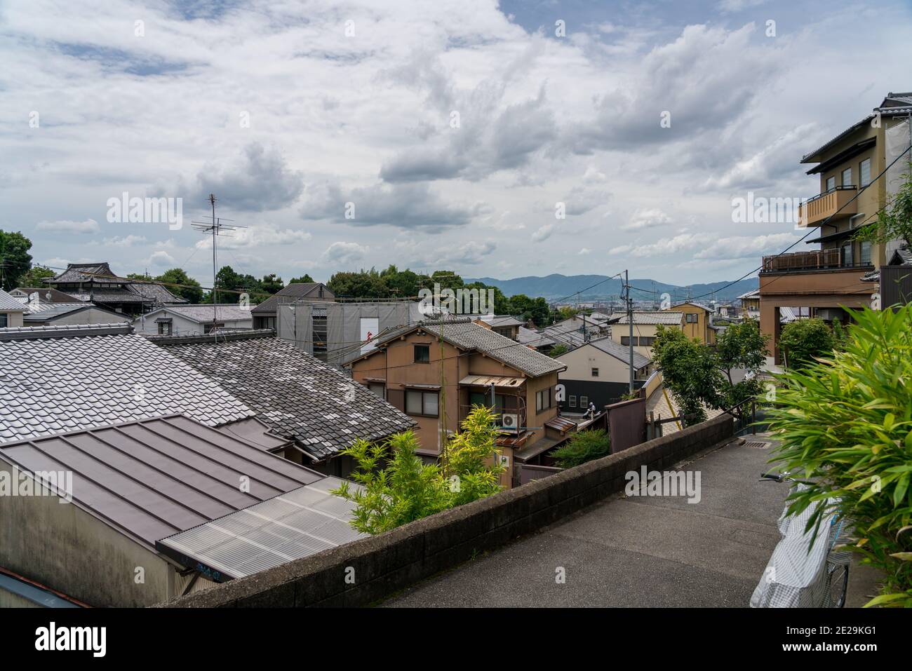 Case con architettura antica a Kyoto, Giappone Foto Stock