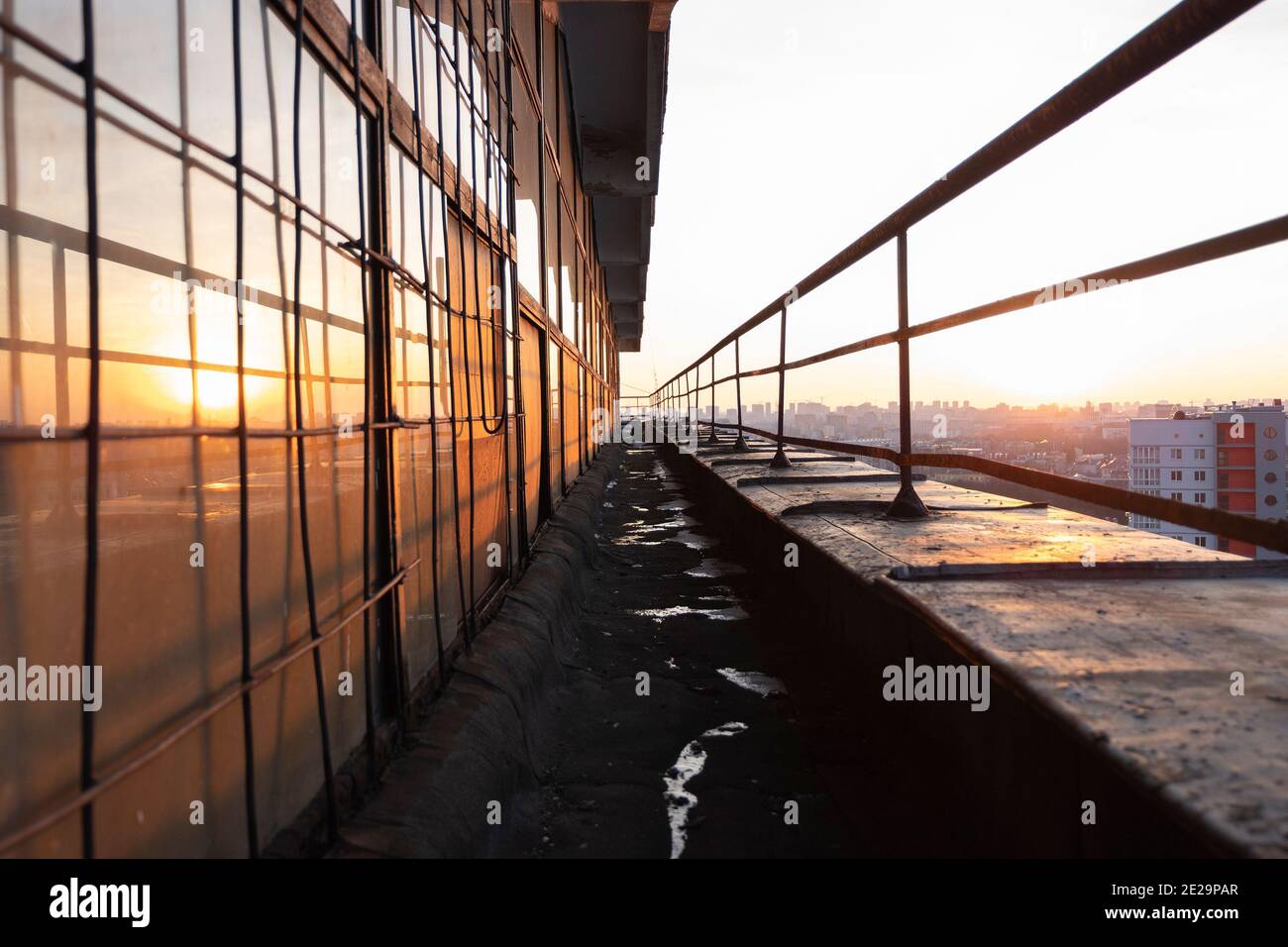 Cortili di Minsk dall'alto. Capitale della Bielorussia Foto Stock