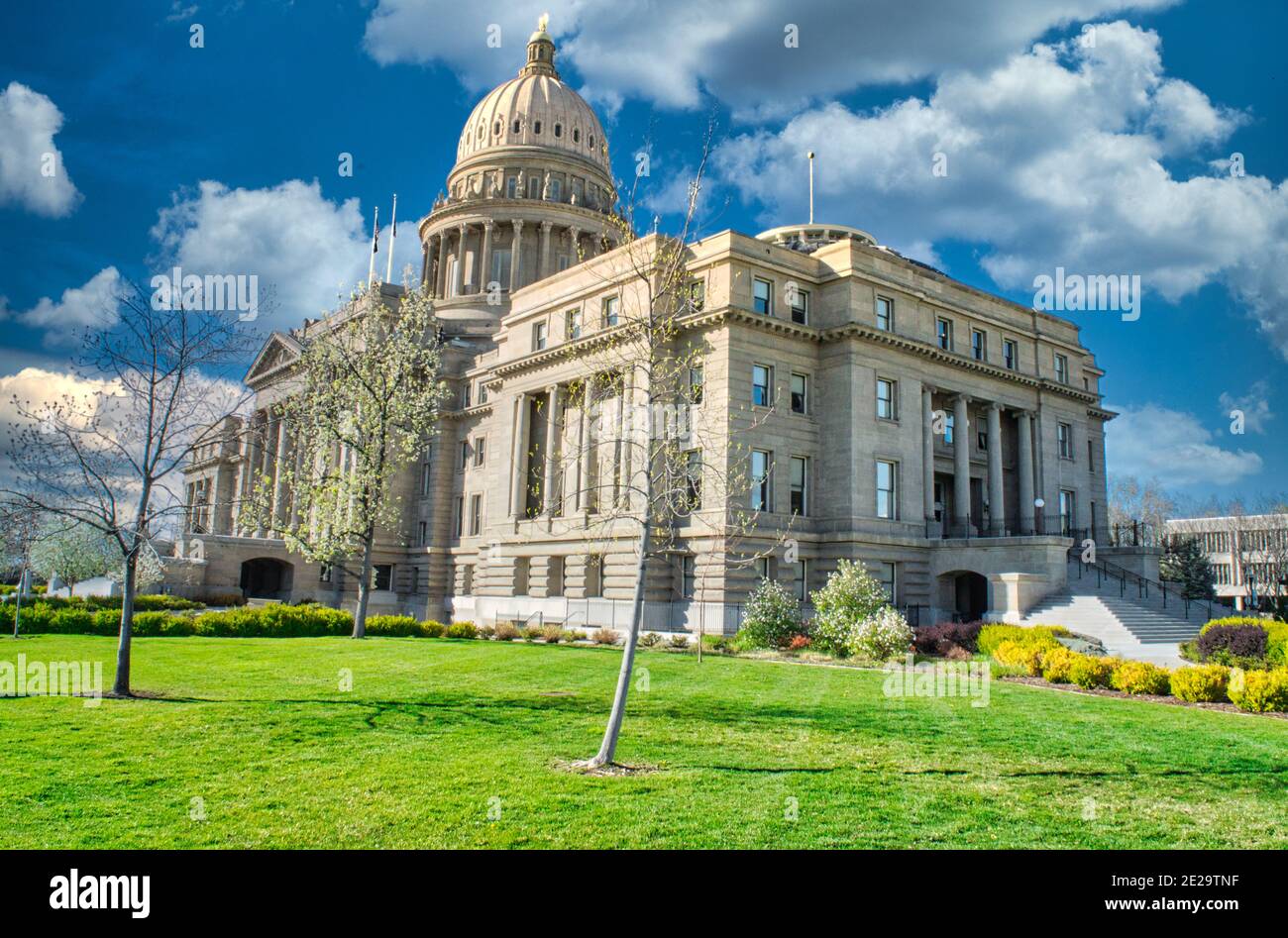 Primo piano dell'Idaho state Capitol Building Foto Stock