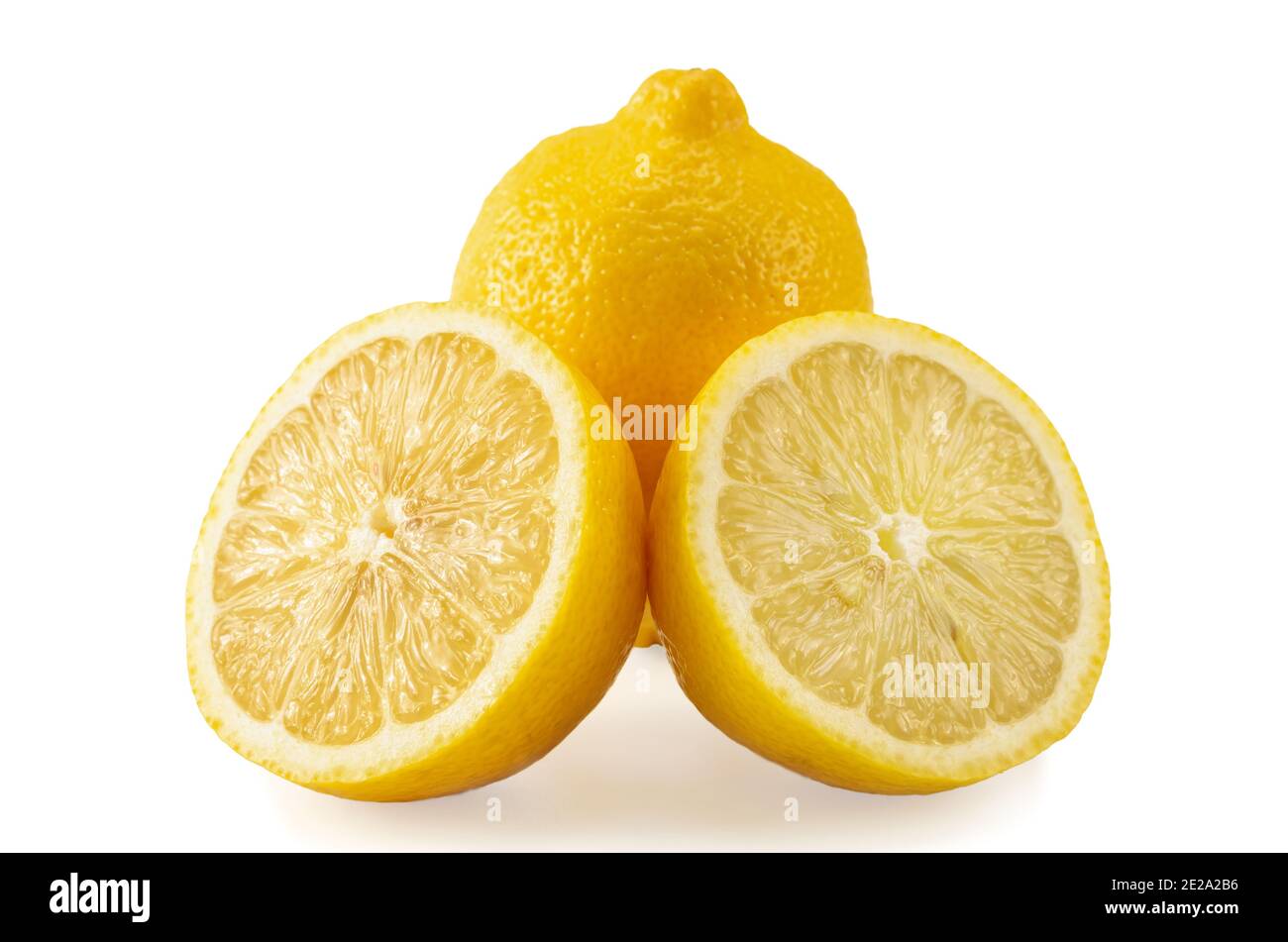 frutta di limone su sfondo bianco, vuoto per le vostre manipolazioni di foto Foto Stock