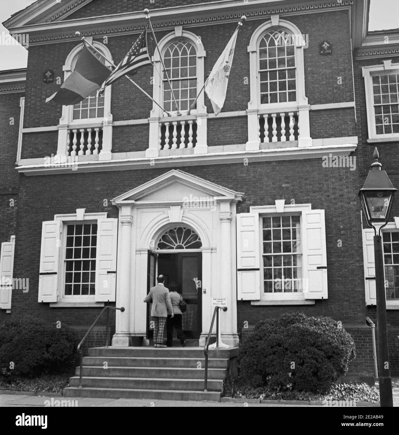 Philadelphia Independence Hall. Quartiere storico. Philadelphia, Stati Uniti, 1976 Foto Stock