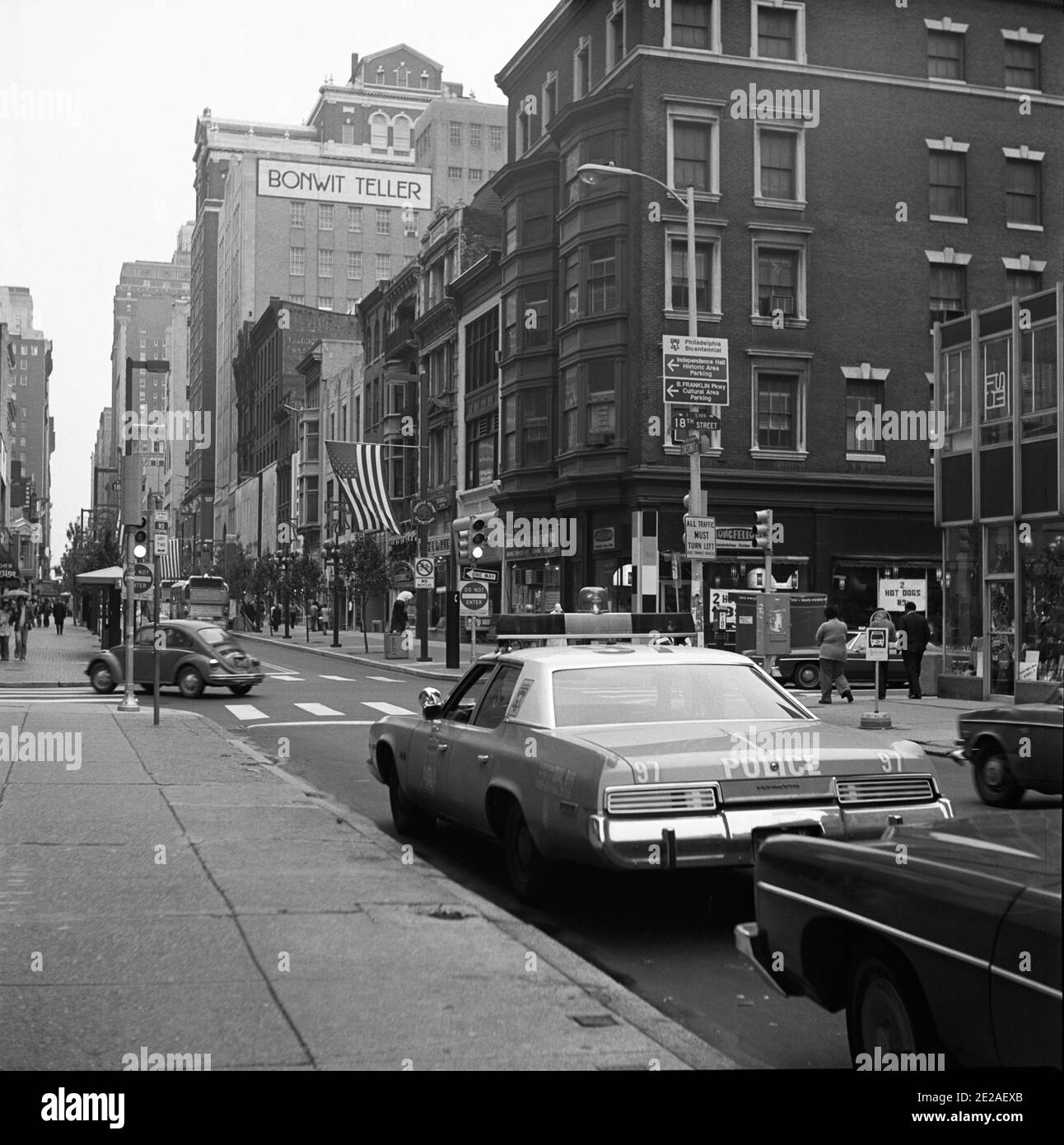 Paesaggio urbano. Philadelphia, Stati Uniti, 1976 Foto Stock