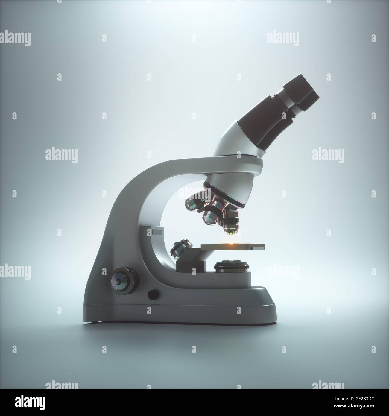 Microscopio ottico elettronico. Strumento da laboratorio con percorso di ritaglio incluso. Foto Stock Microscopio ottico elettronico. Strumento da laboratorio con percorso di ritaglio incluso. Foto Stock