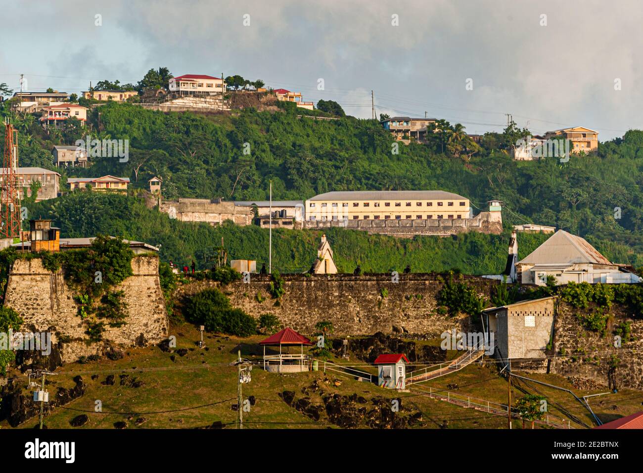 Quartier generale della polizia a St. George’s, capitale di Grenada Foto Stock