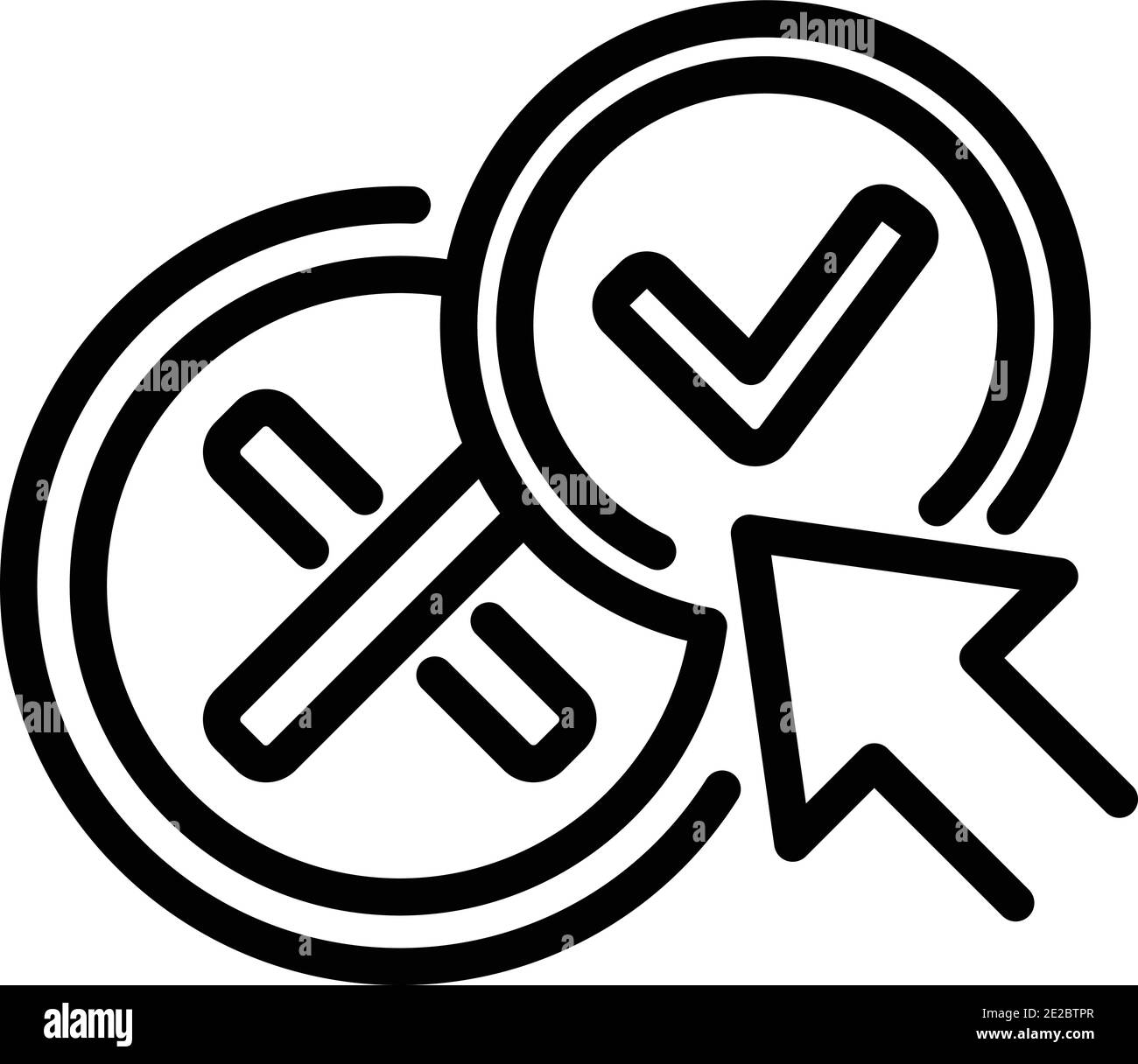 Icona lezione approvata. Delineare l'icona del vettore di lezione approvato per il web design isolato su sfondo bianco Illustrazione Vettoriale