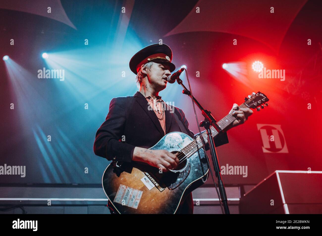 Pete Doherty dei Libertines & Babyshambles che si esibiscono a Liverpool, Inghilterra, Regno Unito. Foto Stock