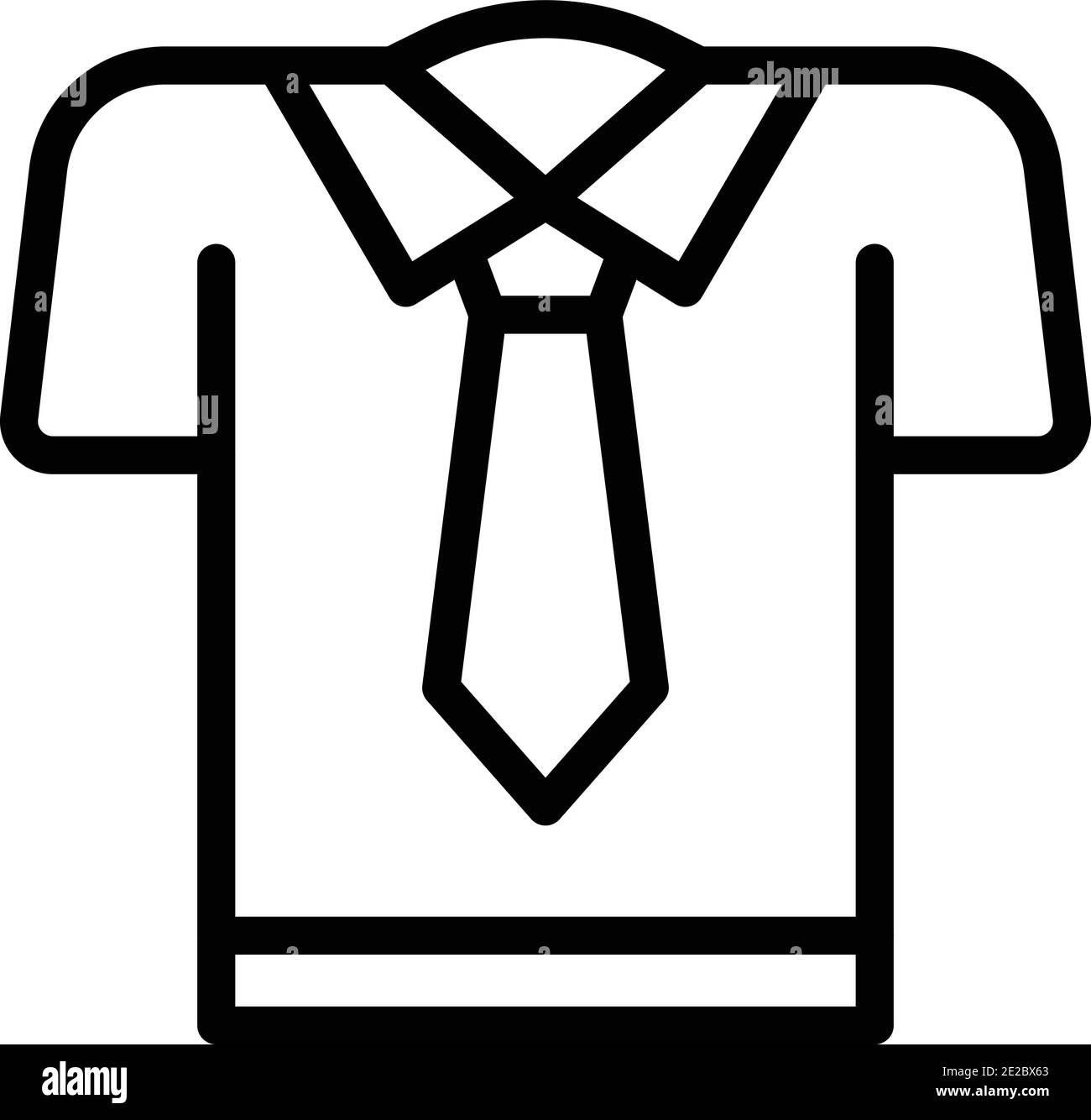 Icona della camicia della scuola. Profilo scuola camicia vettore icona per web design isolato su sfondo bianco Illustrazione Vettoriale