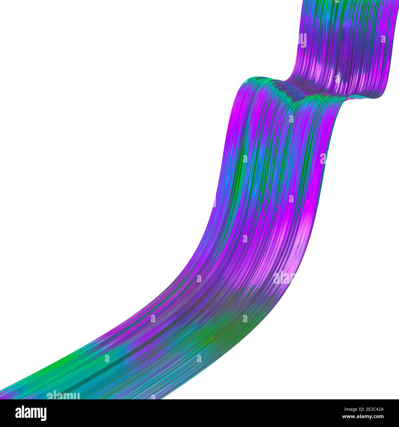Forma iridescente astratta. illustrazione 3d Foto Stock