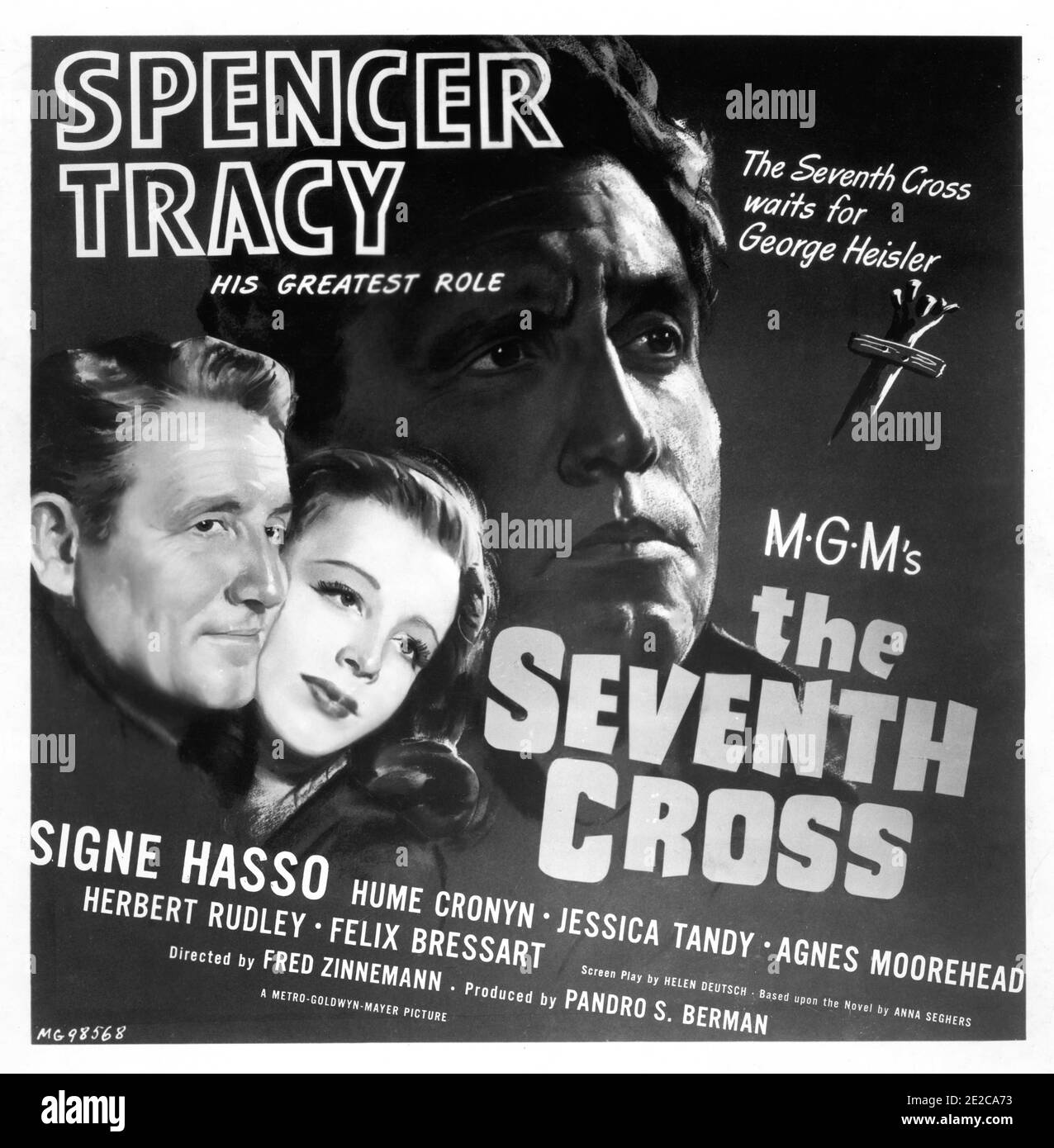 SPENCER TRACY E SIGNE HASSO AL SETTIMO INCROCIO 1944 il regista FRED ZINNEMANN si basa sul romanzo di Anna Seghers Metro Goldwyn Mayer Foto Stock