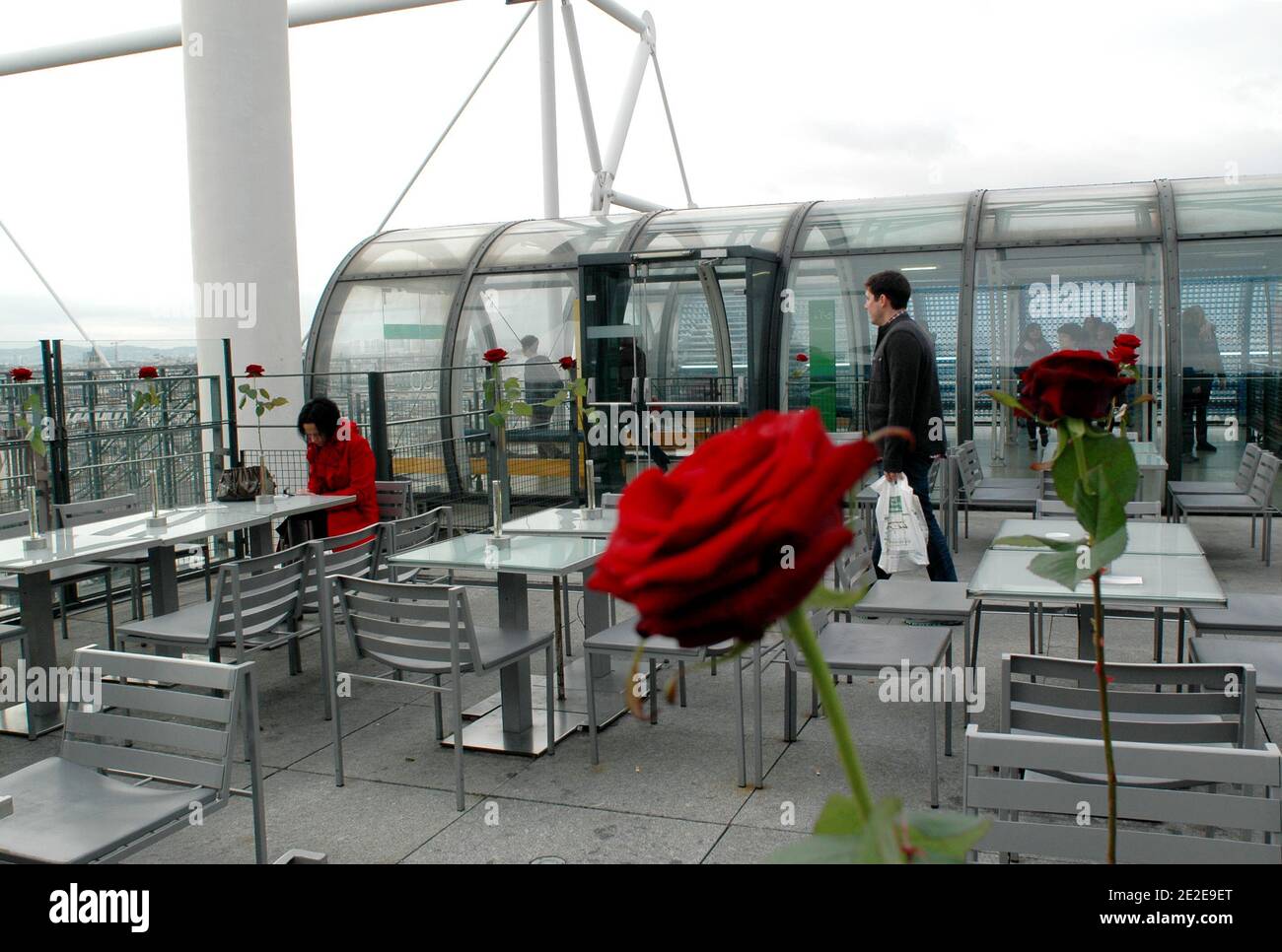 Una vista del ristorante 'le Georges' al 6° piano del Museo d'Arte Contemporanea Centre Georges Pompidou, a Parigi, Francia, il 27 novembre 2011. Foto di Alain Apaydin/ABACAPRESS.COM Foto Stock