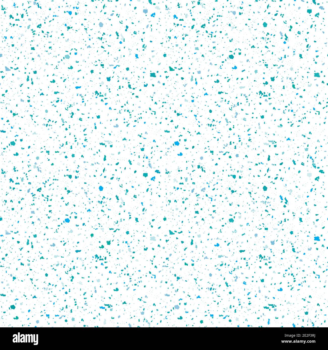 Vettore terrazzo motivo sfondo in sfumature di blu. Particelle a grana grossa dense su sfondo bianco. Struttura ignea astratta di minerale o ghiaccio Illustrazione Vettoriale