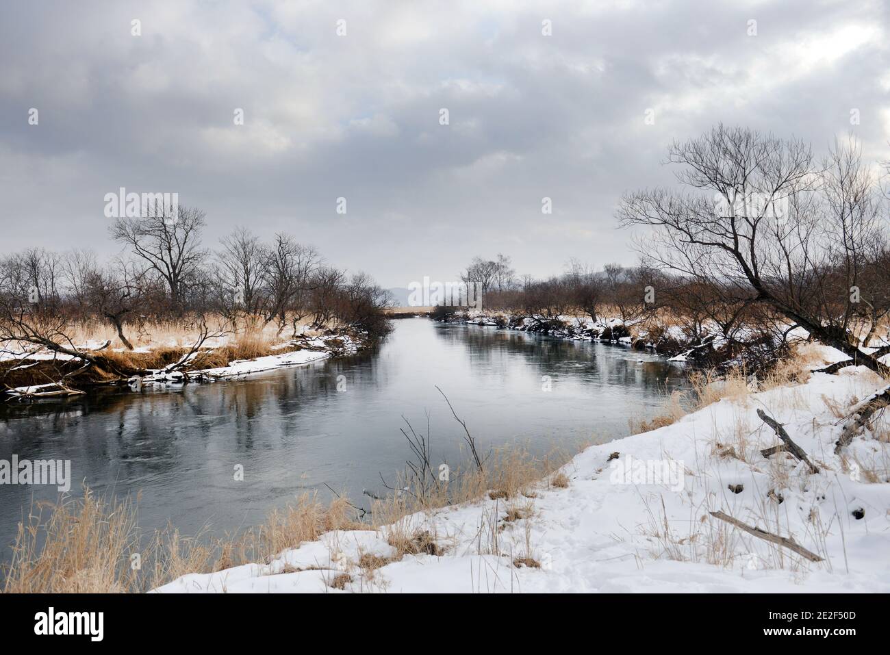 Scenario pittoresco in Hokkaido orientale, Giappone. Foto Stock