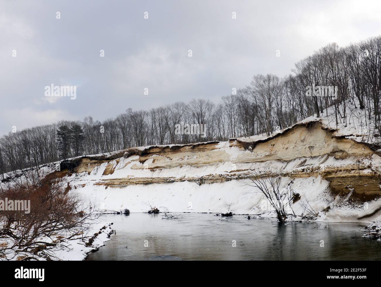 Scenario pittoresco in Hokkaido orientale, Giappone. Foto Stock
