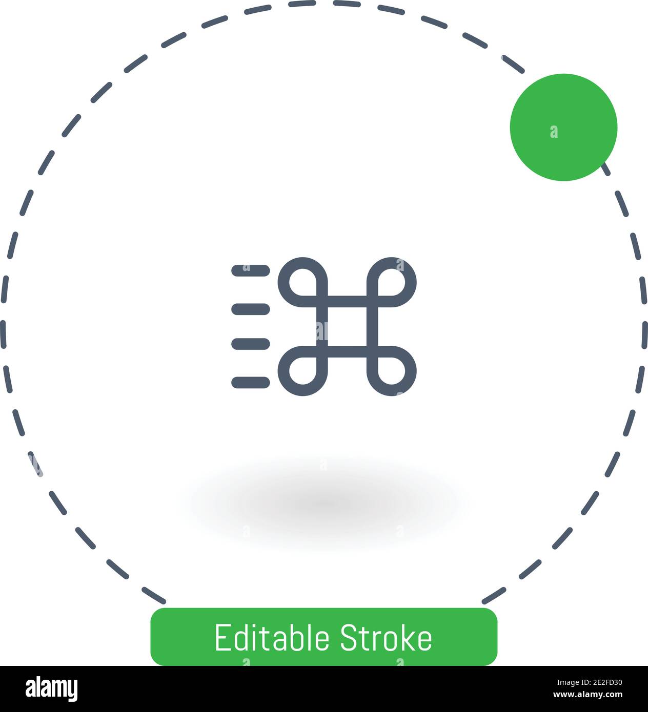 icona del vettore di comando icone del contorno del tratto modificabili per il web e. cellulare Illustrazione Vettoriale