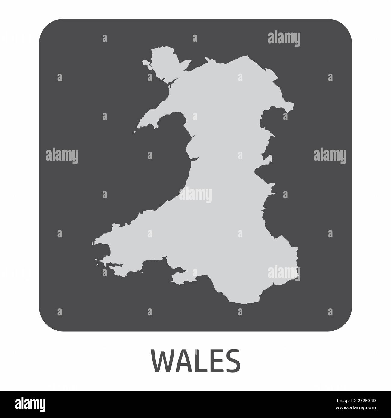 Icona mappa Galles Illustrazione Vettoriale
