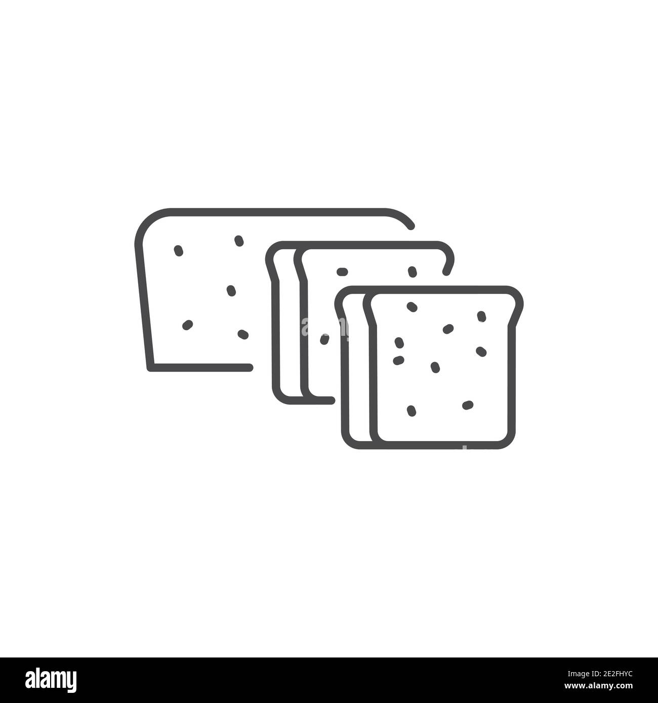 Icona della linea di colore del pane di segale integrale organico. Pittogramma per pagina web, app mobile, promo. Elemento di progettazione GUI UI UX. Tratto modificabile. Illustrazione Vettoriale