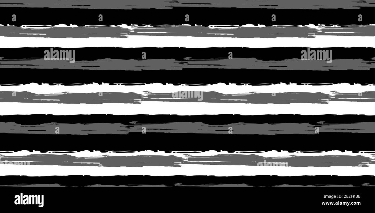 Ripetizione originale senza giunture. Striscia colorata lunga. Disegno vettoriale astratto a mano con strisce di vernici acriliche e pennelli. Tessuti geometrici Illustrazione Vettoriale