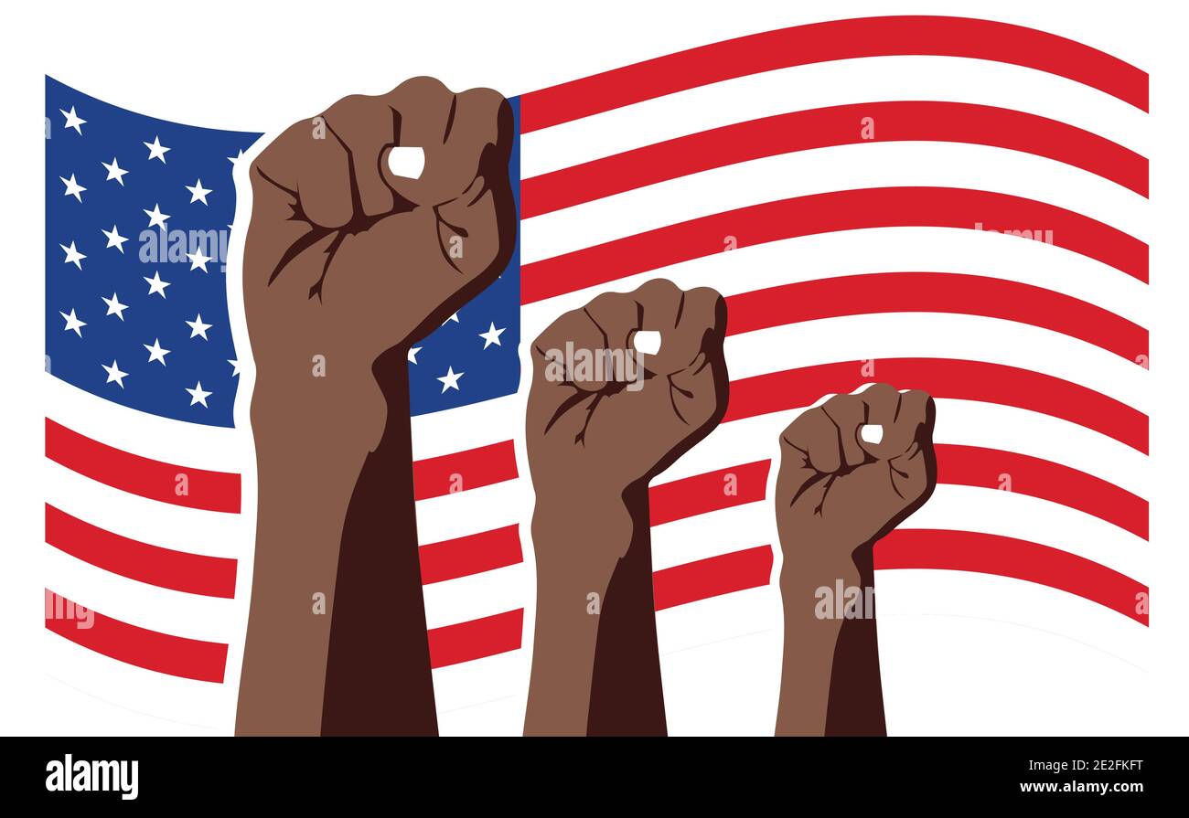 Biglietto d'auguri per il giorno di Martin Luther King Jr. Ho un sogno ispirato citazione con bandiera degli Stati Uniti colore Poster o Banner sfondo. Illustrazione Vettoriale