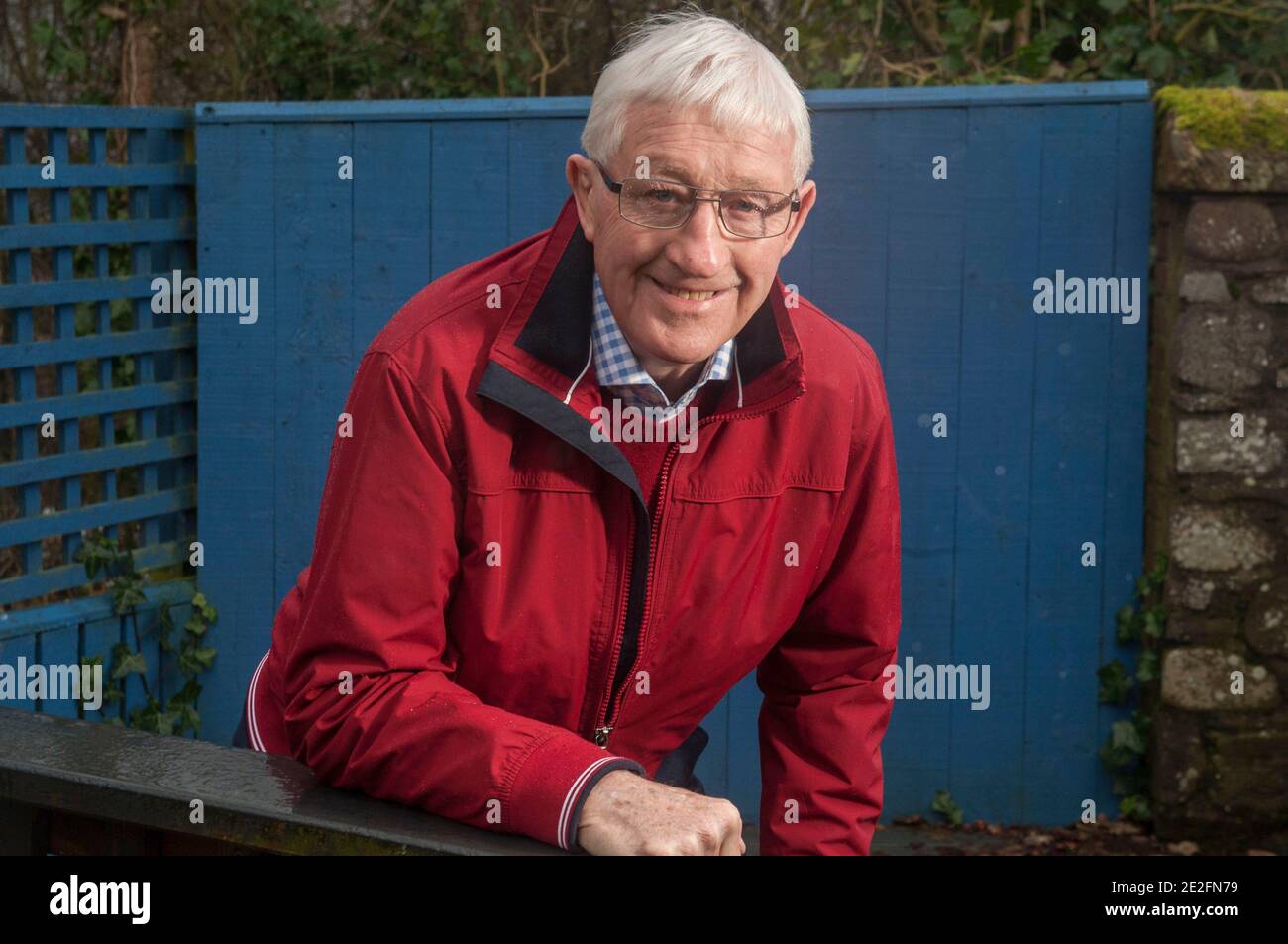 Joi Telfer , ex allenatore di rugby scozzese , raffigurato a casa sua a Galashiels. Parlando domenica con la Scozia delle sue speranze per la Scozia t Foto Stock