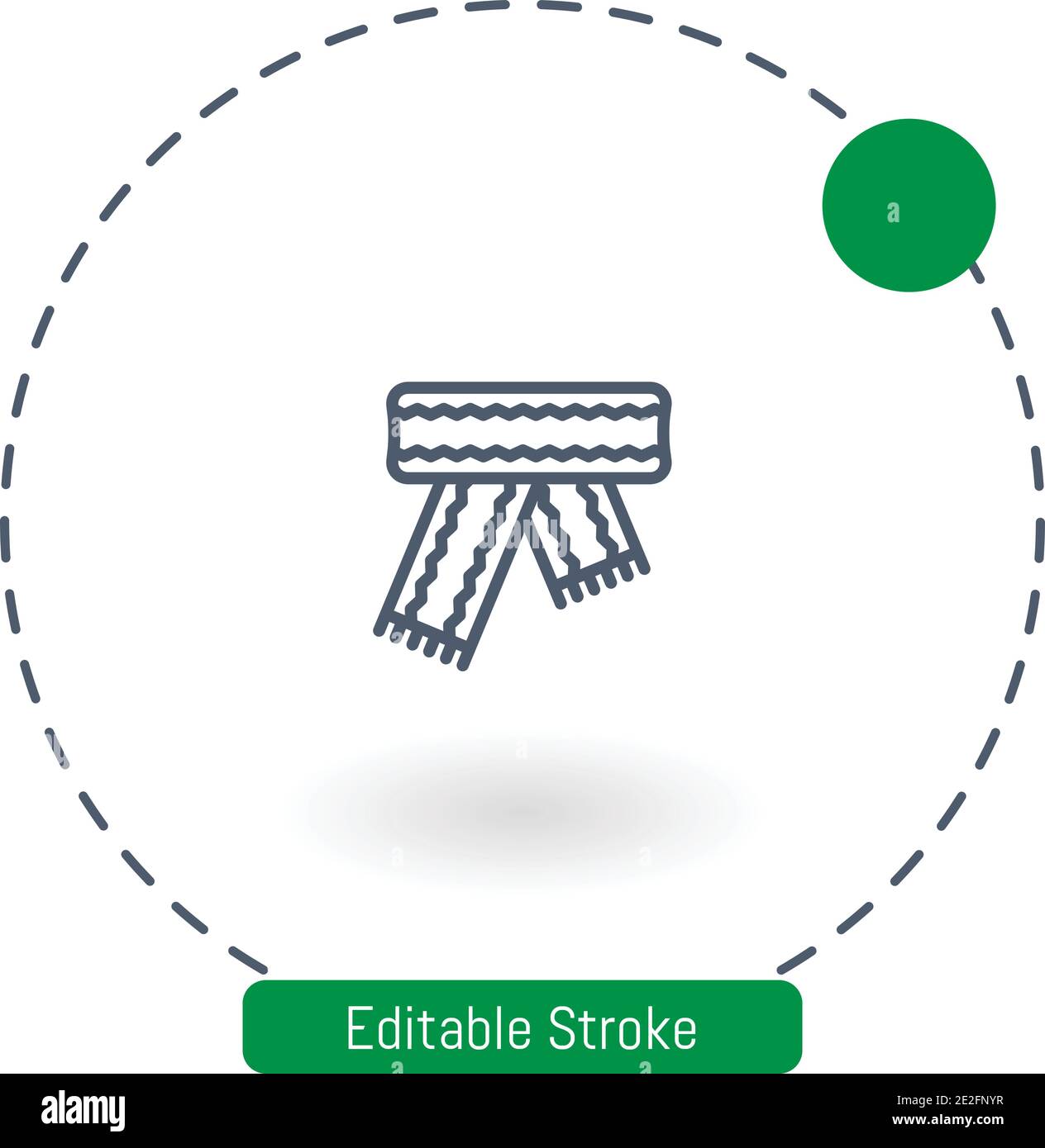 icona vettore di sciarpa icone di contorno del tratto modificabili per il web e. cellulare Illustrazione Vettoriale
