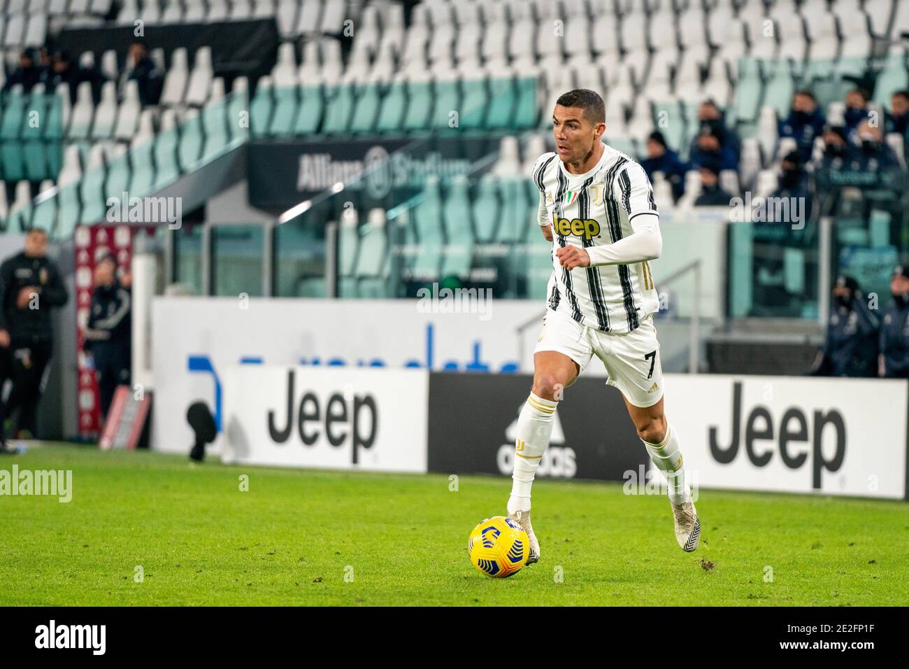 Cristiano Ronaldo della Juventus FC durante la Coppa Italia, gara di calcio 16 tra Juventus FC e Genova CFC su Janu/LM Foto Stock