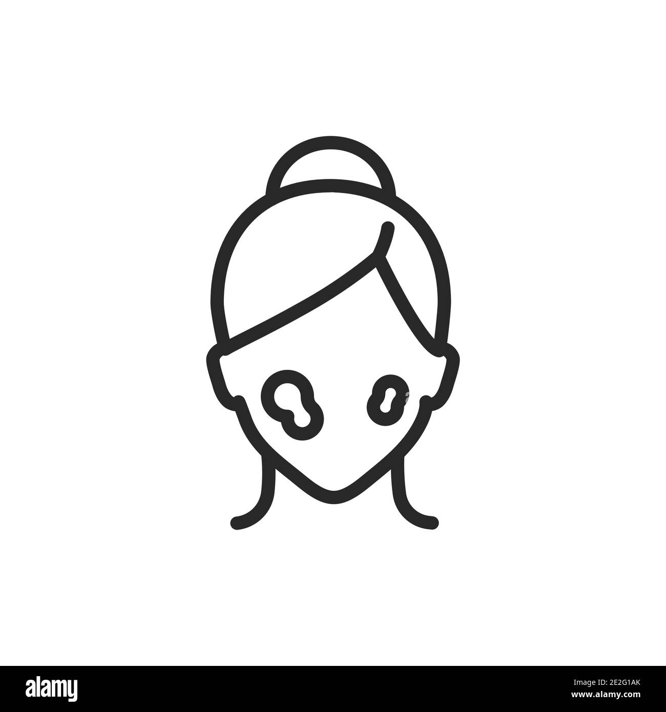Icona della linea di colore della malattia di rosacea. Elemento vettoriale isolato. Illustrazione Vettoriale