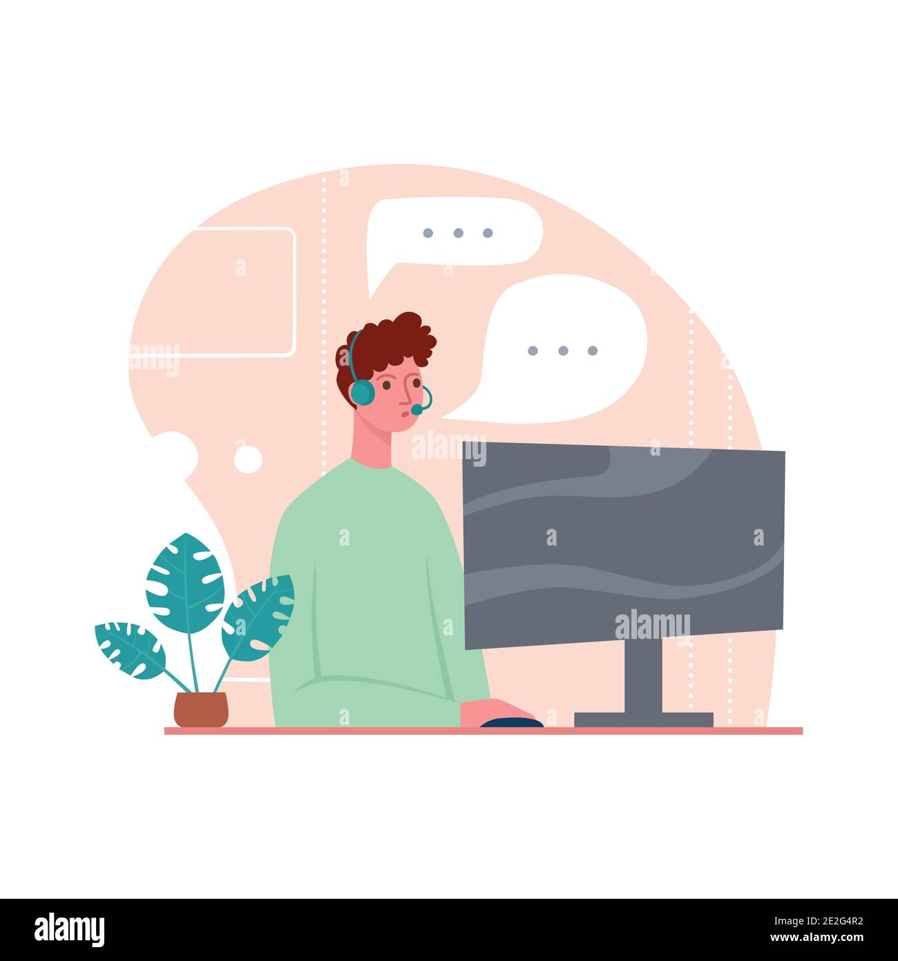 Concetto di progettazione piatta di formazione online, formazione e corsi, apprendimento, video tutorial. Illustrazione vettoriale per banner di sito web, materiale di marketing Illustrazione Vettoriale