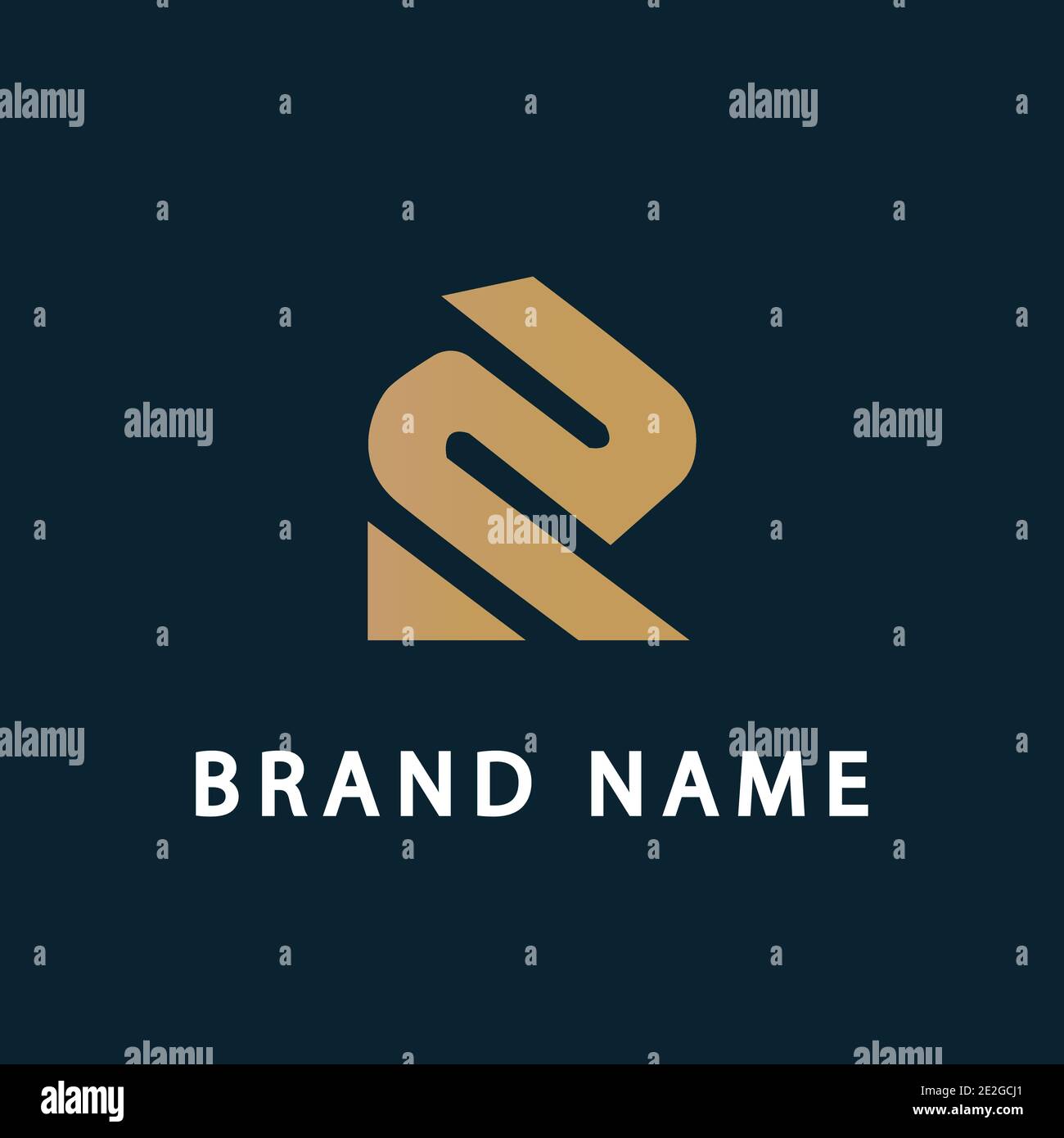 Lettera iniziale R concetto vettoriale del logo LUXURY Illustrazione Vettoriale